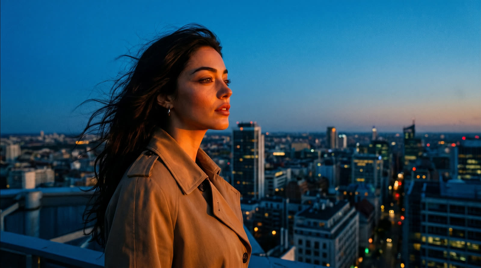 Rooftop at blue hour