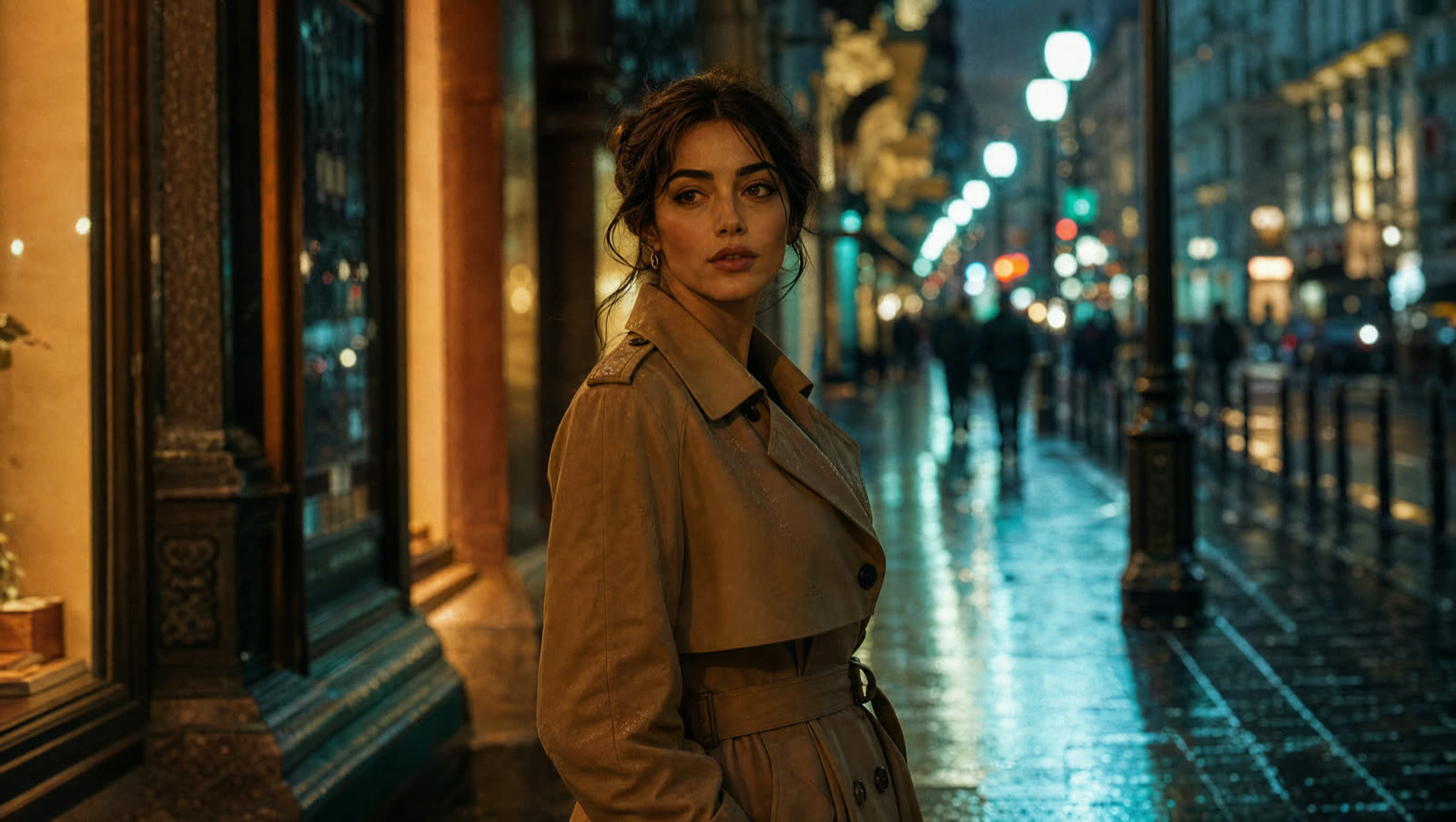 Cinéma style sample — night street film still