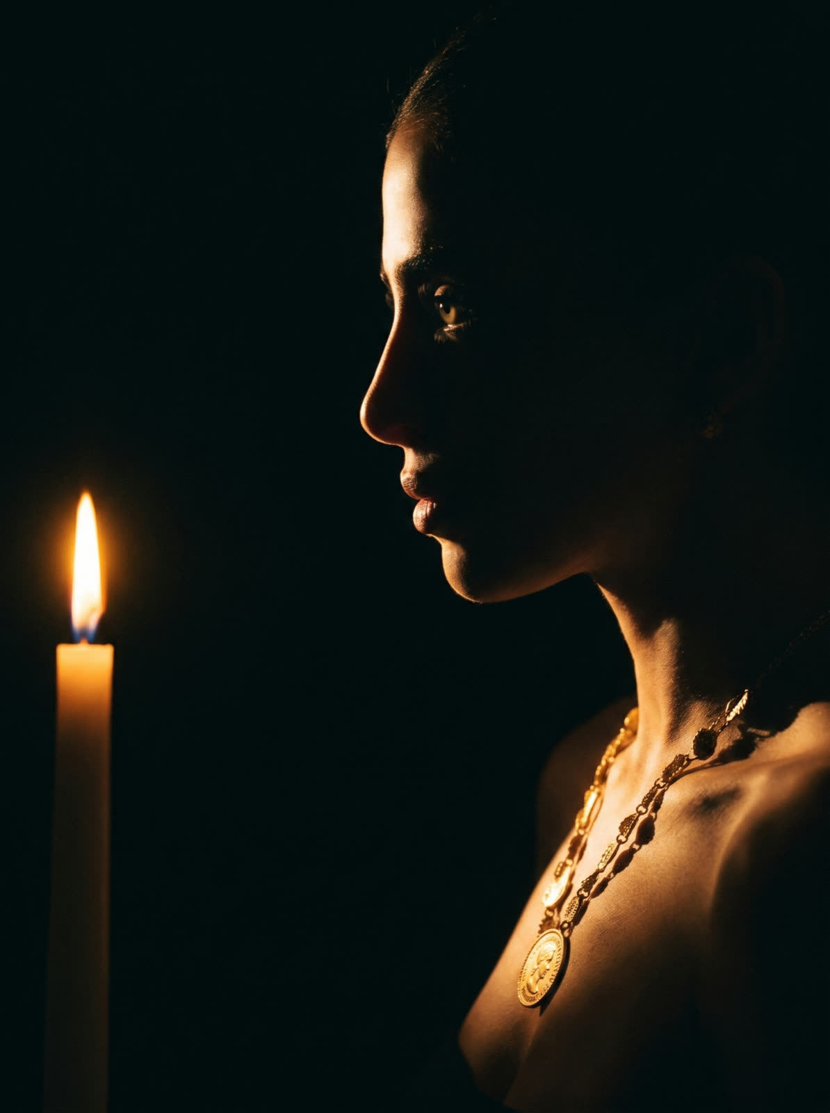 Candlelit profile